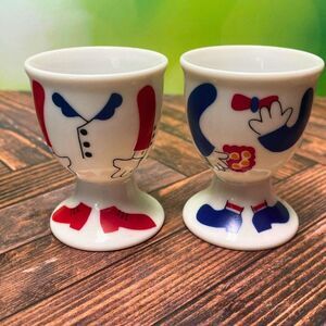 Mug People by Papel 1976 - 'His and Hers' Retro Egg Cups . Collectible & useful!
